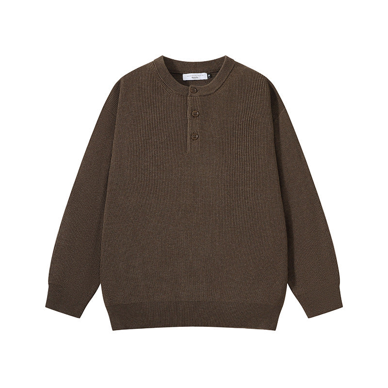 クラシックボタンニットセーター