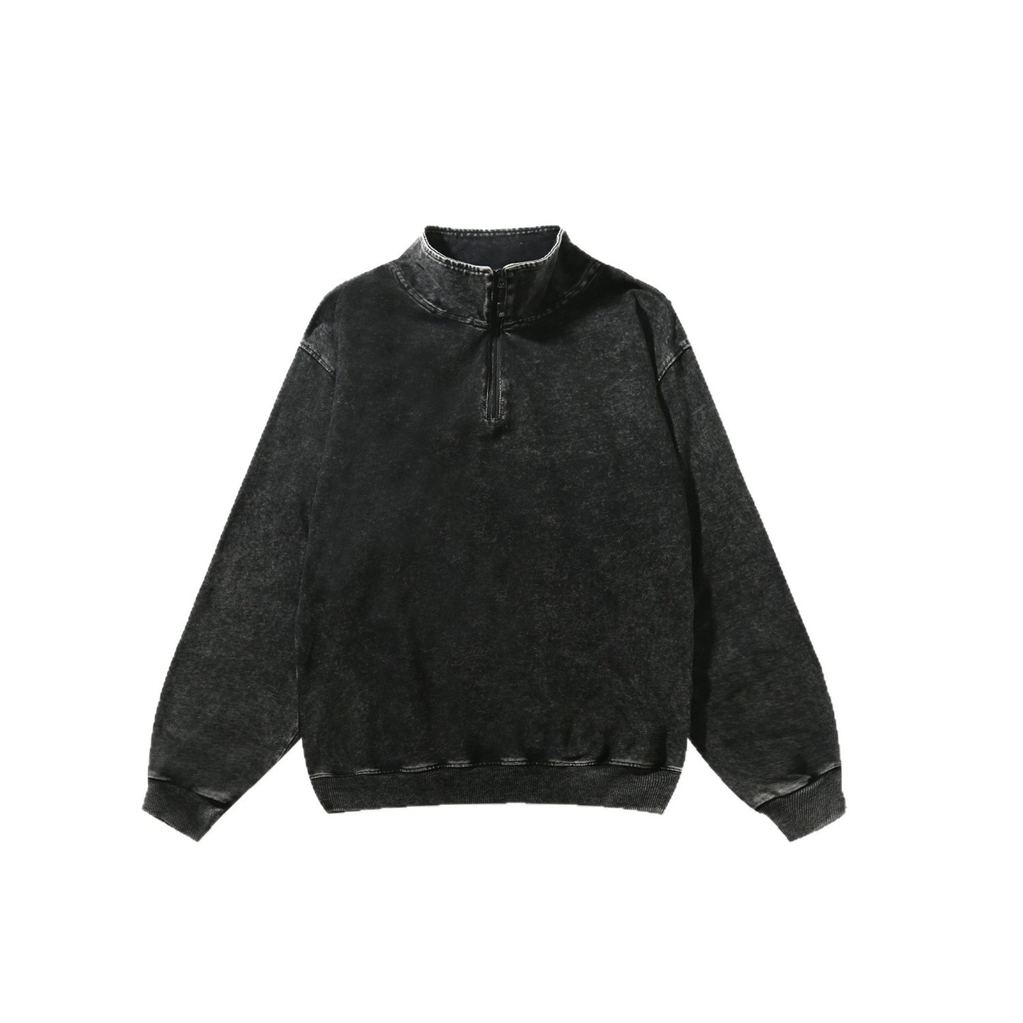 ヴィンテージウォッシュ ハーフジップスウェット