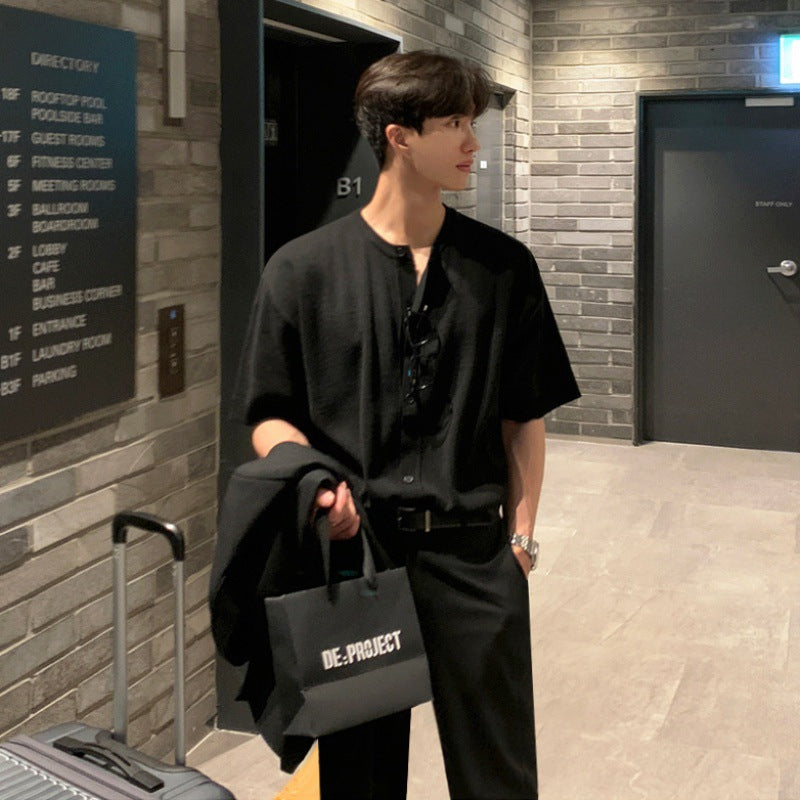 ライトニット 半袖カーディガン