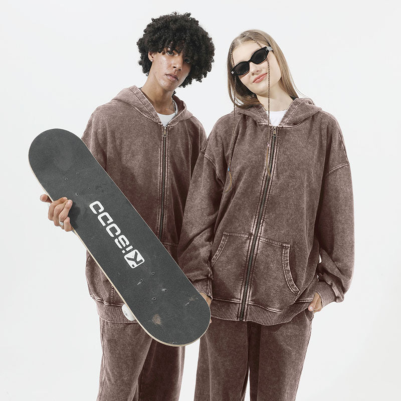 ヴィンテージウォッシュ フルジップフーディ