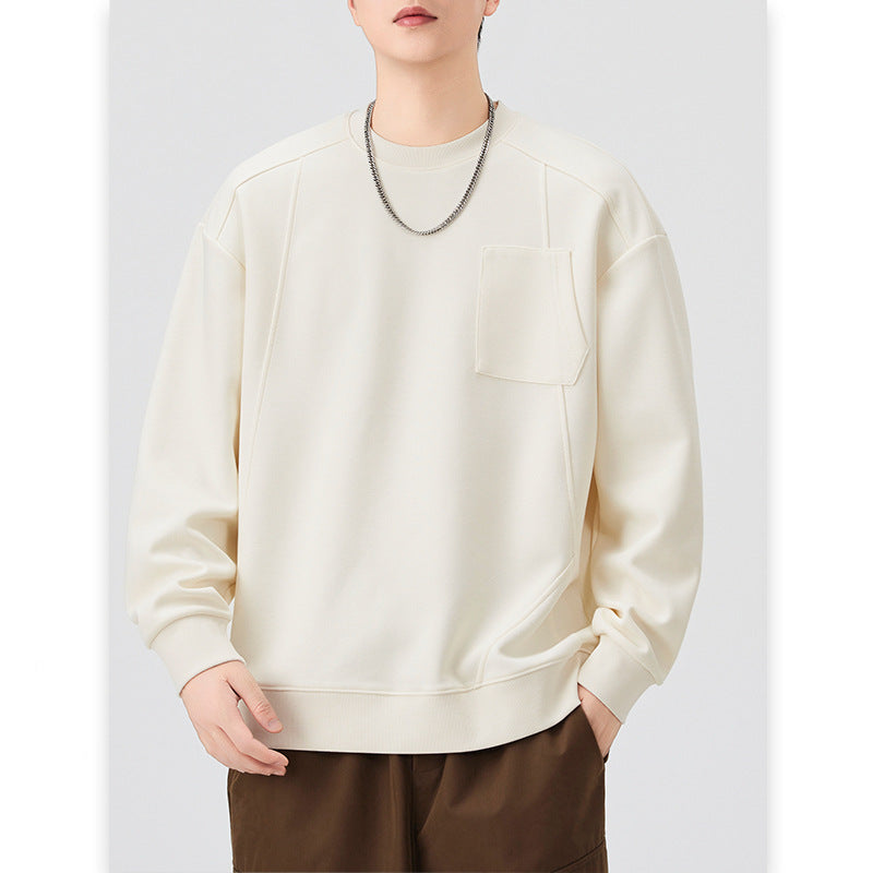 パネルドポケット クルーネックスウェット