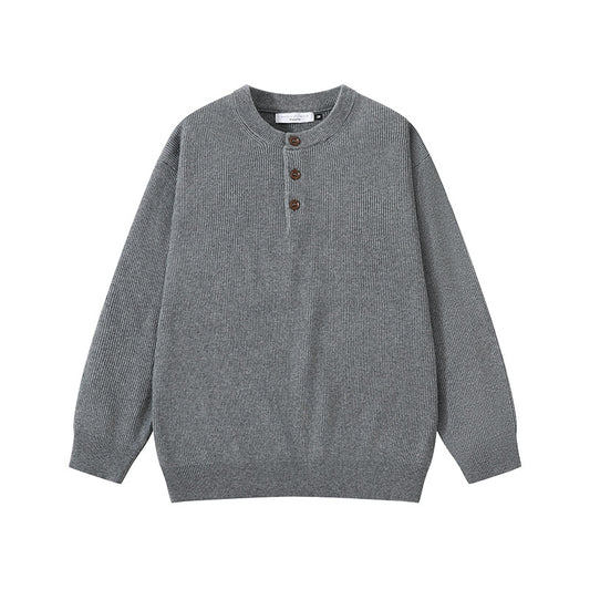 クラシックボタンニットセーター