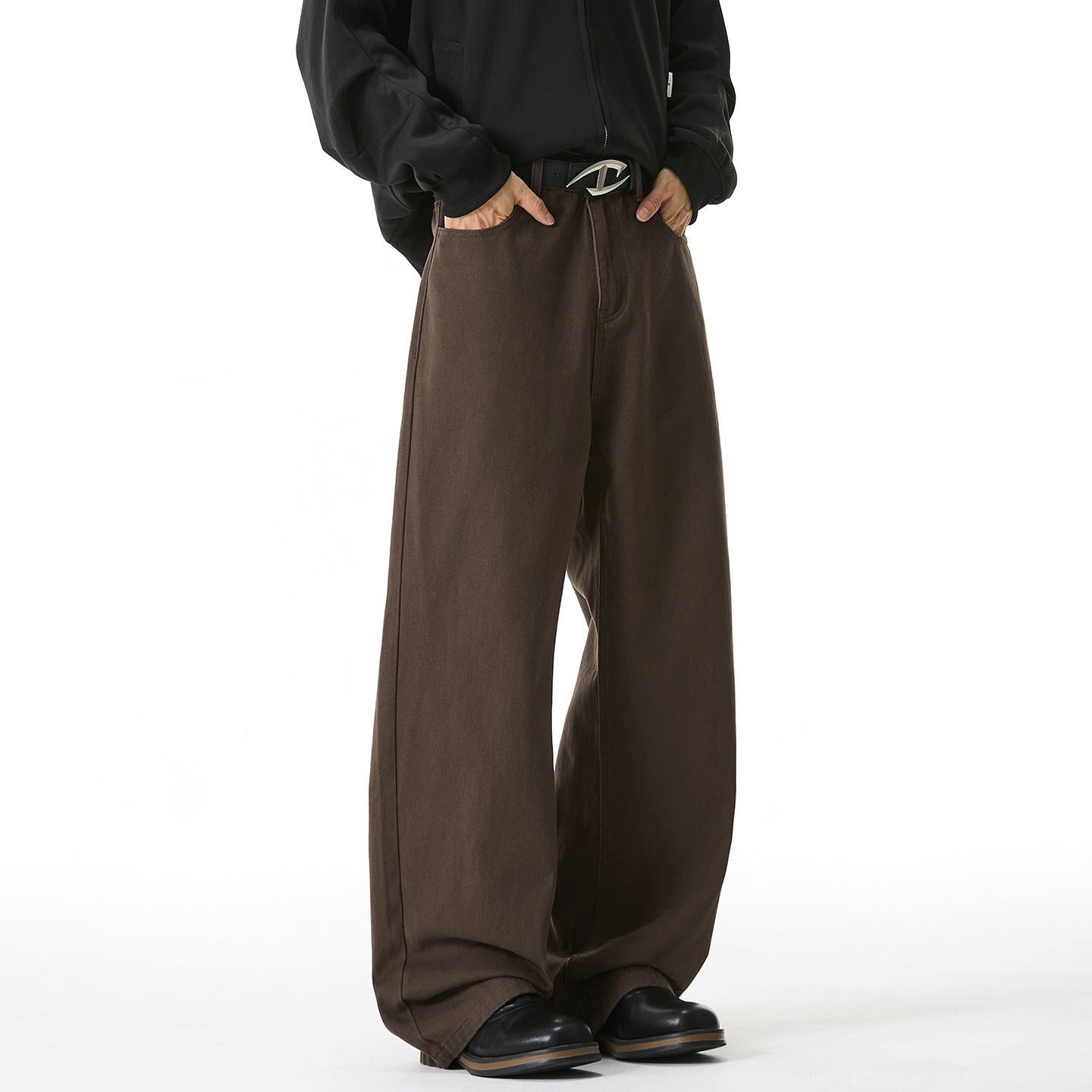 コットンツイル ワイドストレートパンツ