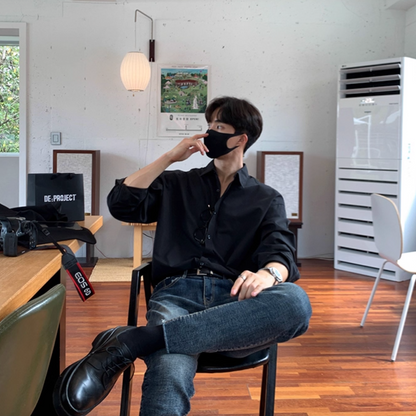 ノンアイロン リラックスフィットシャツ