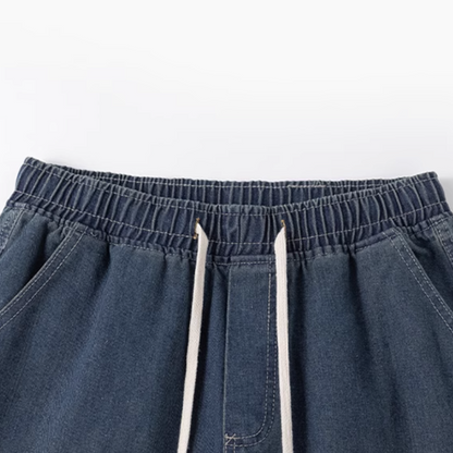 ドローストリング ワイドストレートジーンズ