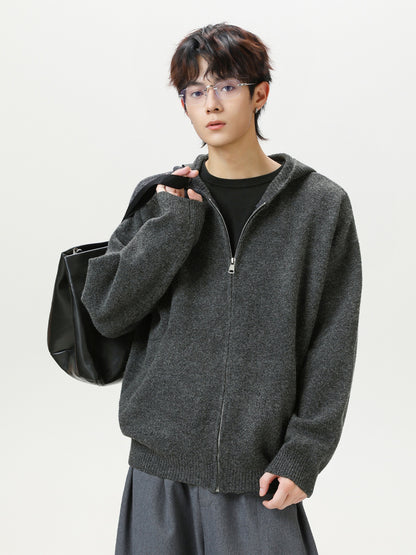 ウールライク・フードジップジャケット