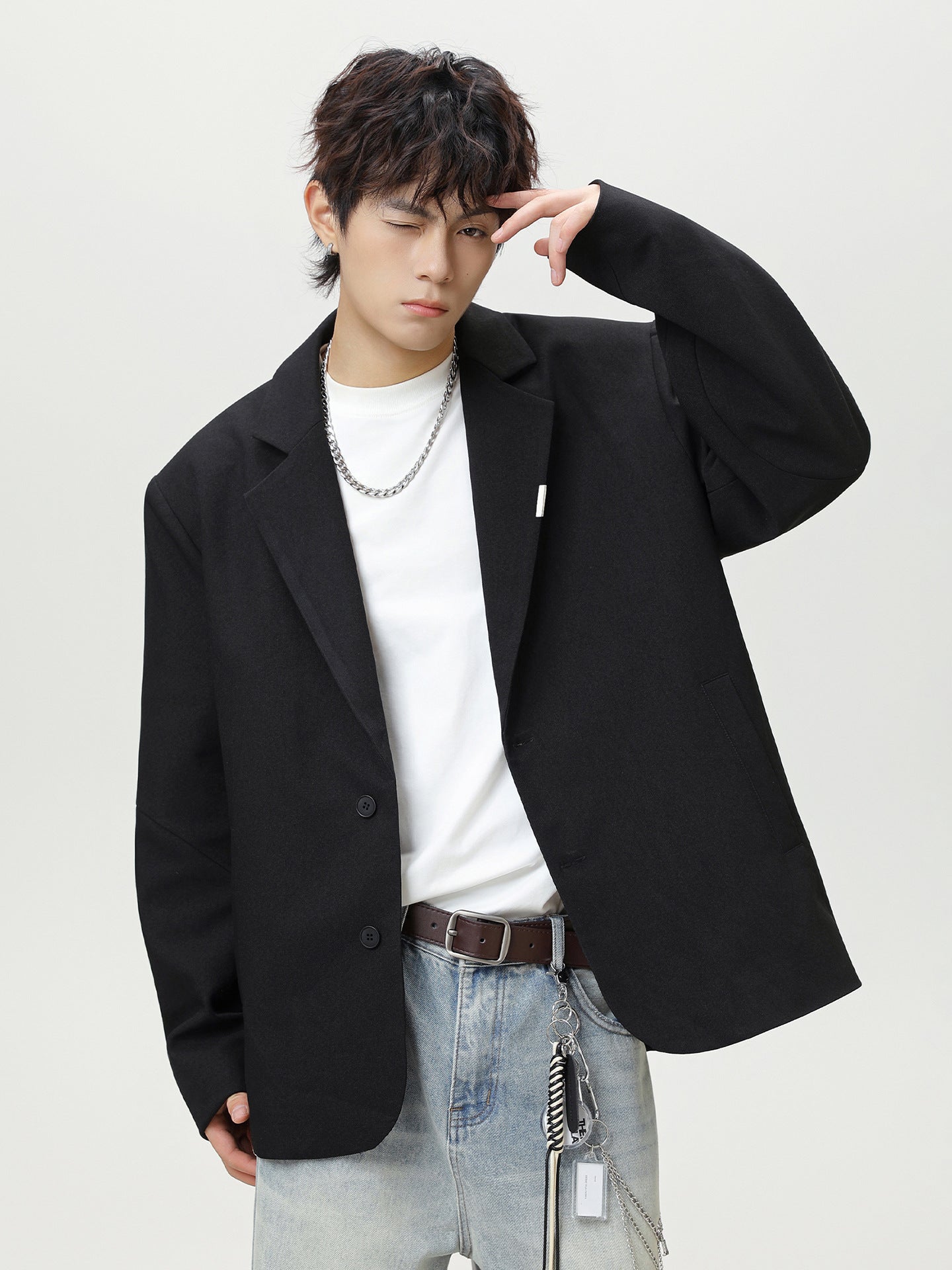 ボクシー2ボタンジャケット