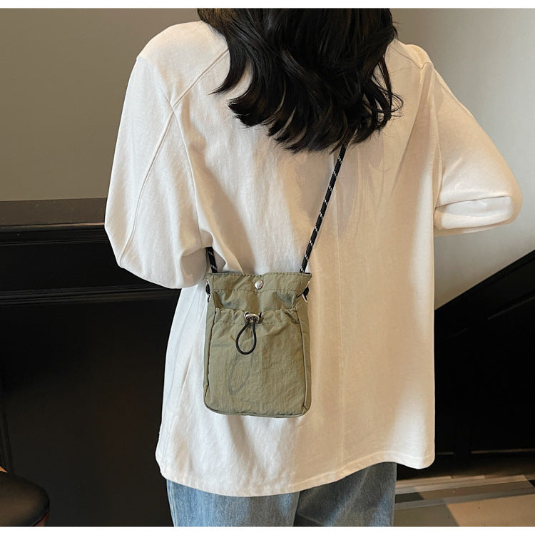 巾着カジュアルショルダーポーチ