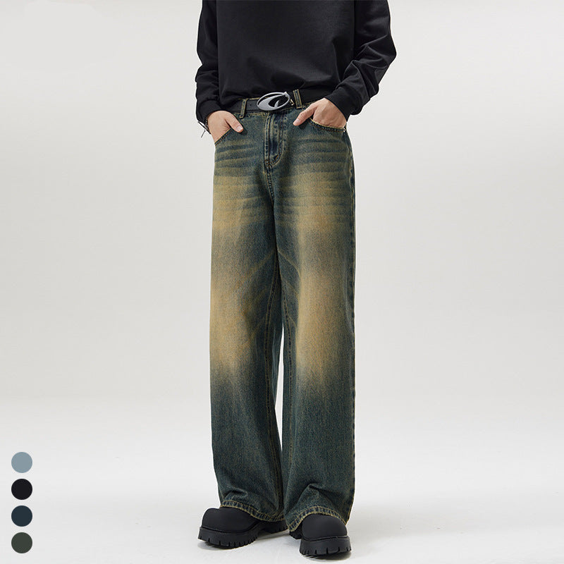 ヴィンテージウォッシュ ワイドデニム