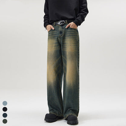 ヴィンテージウォッシュ ワイドデニム