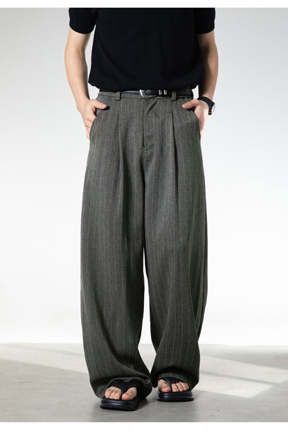 ピンストライプ・ワイドタックスラックス