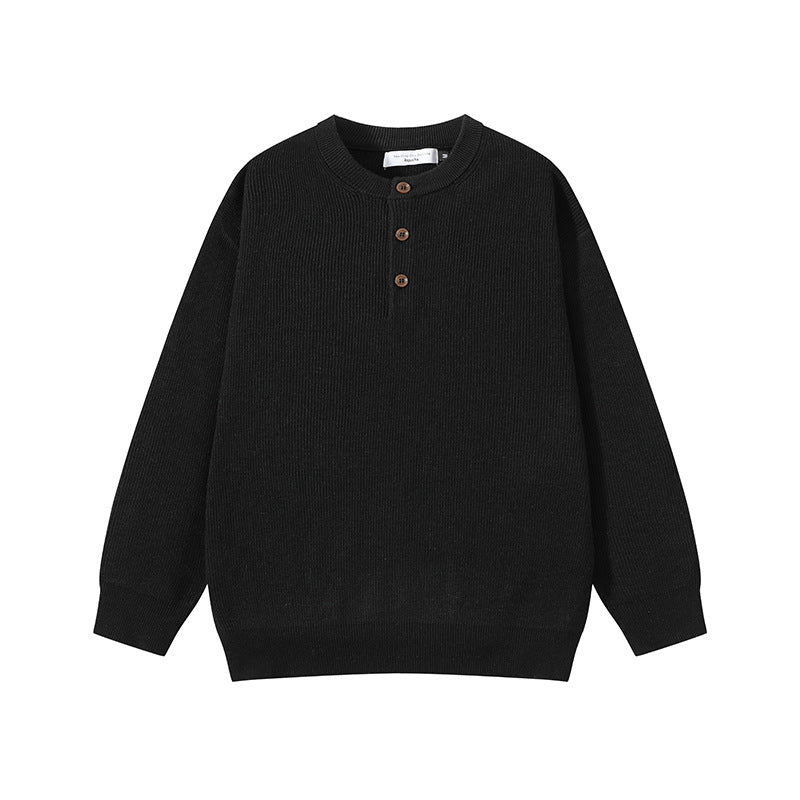 クラシックボタンニットセーター
