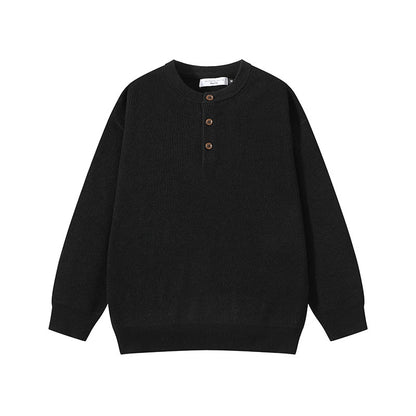 クラシックボタンニットセーター