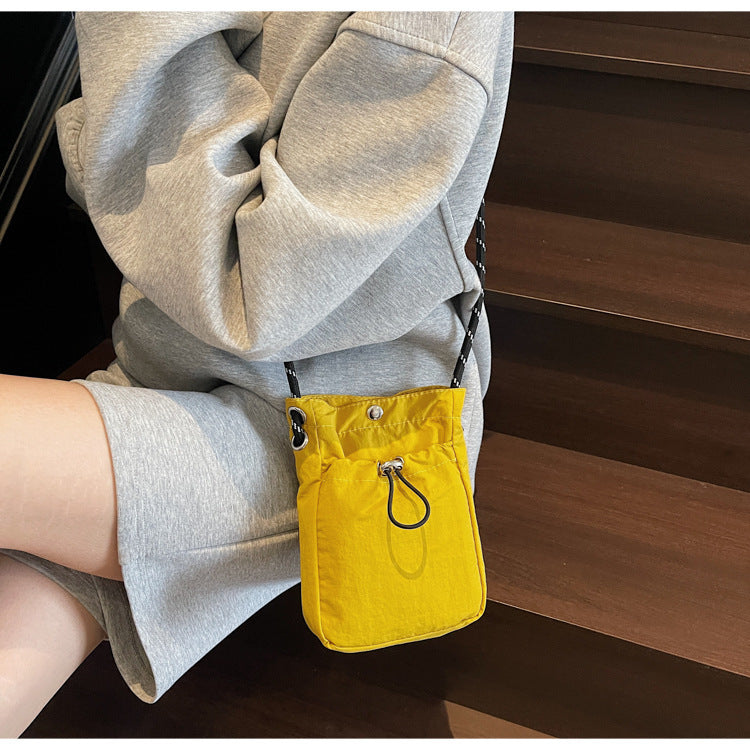 巾着カジュアルショルダーポーチ