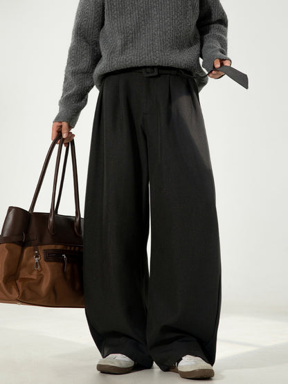 ベルテッドワイドストレートパンツ