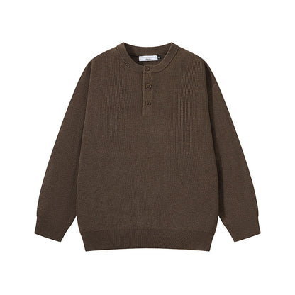 クラシックボタンニットセーター