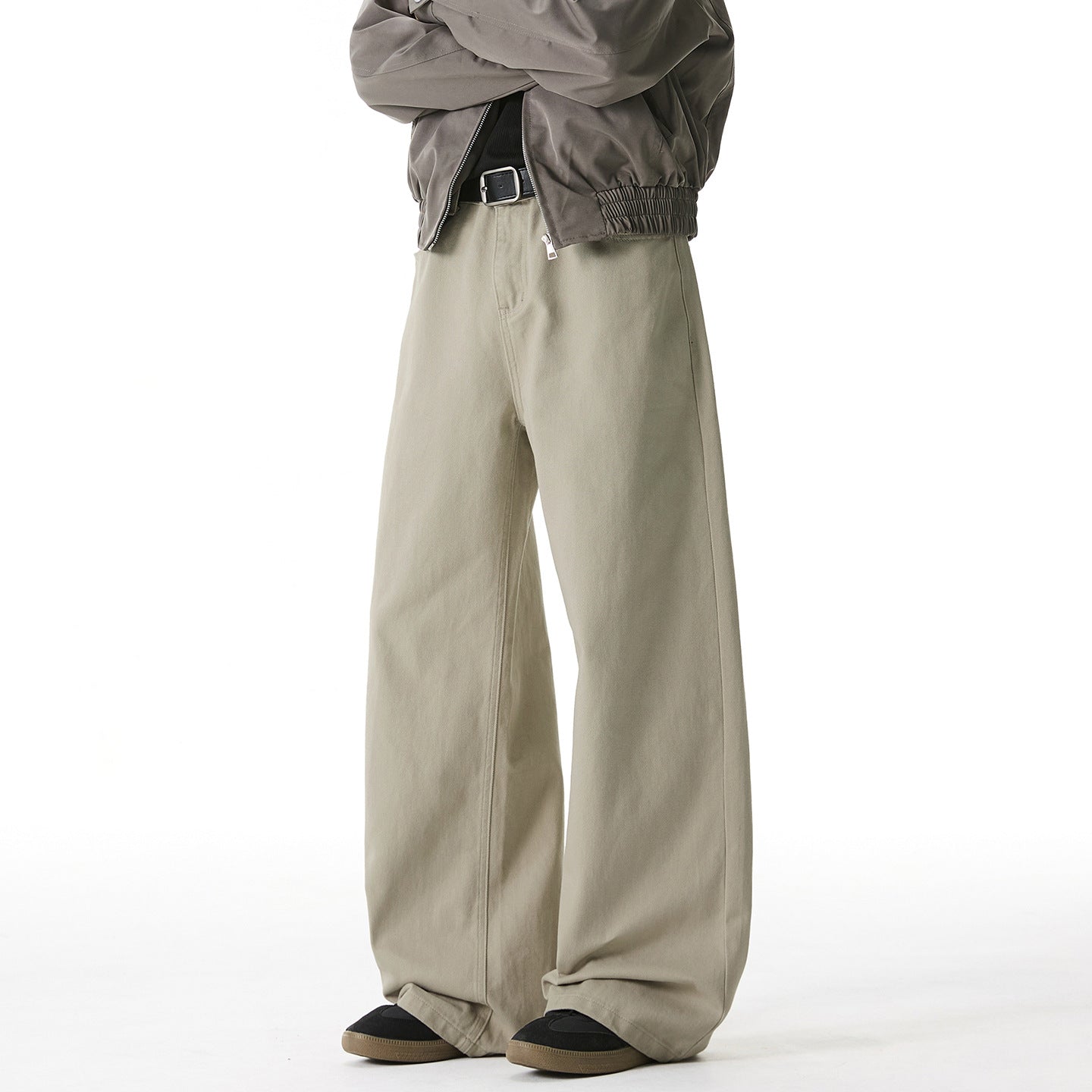 コットンツイル ワイドストレートパンツ