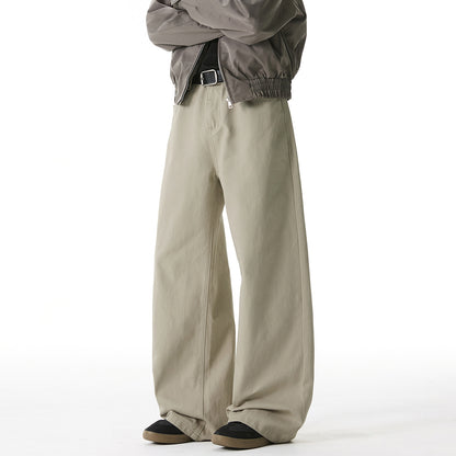 コットンツイル ワイドストレートパンツ