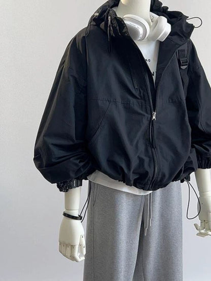 スタンドフード ジップウィンドブレーカー