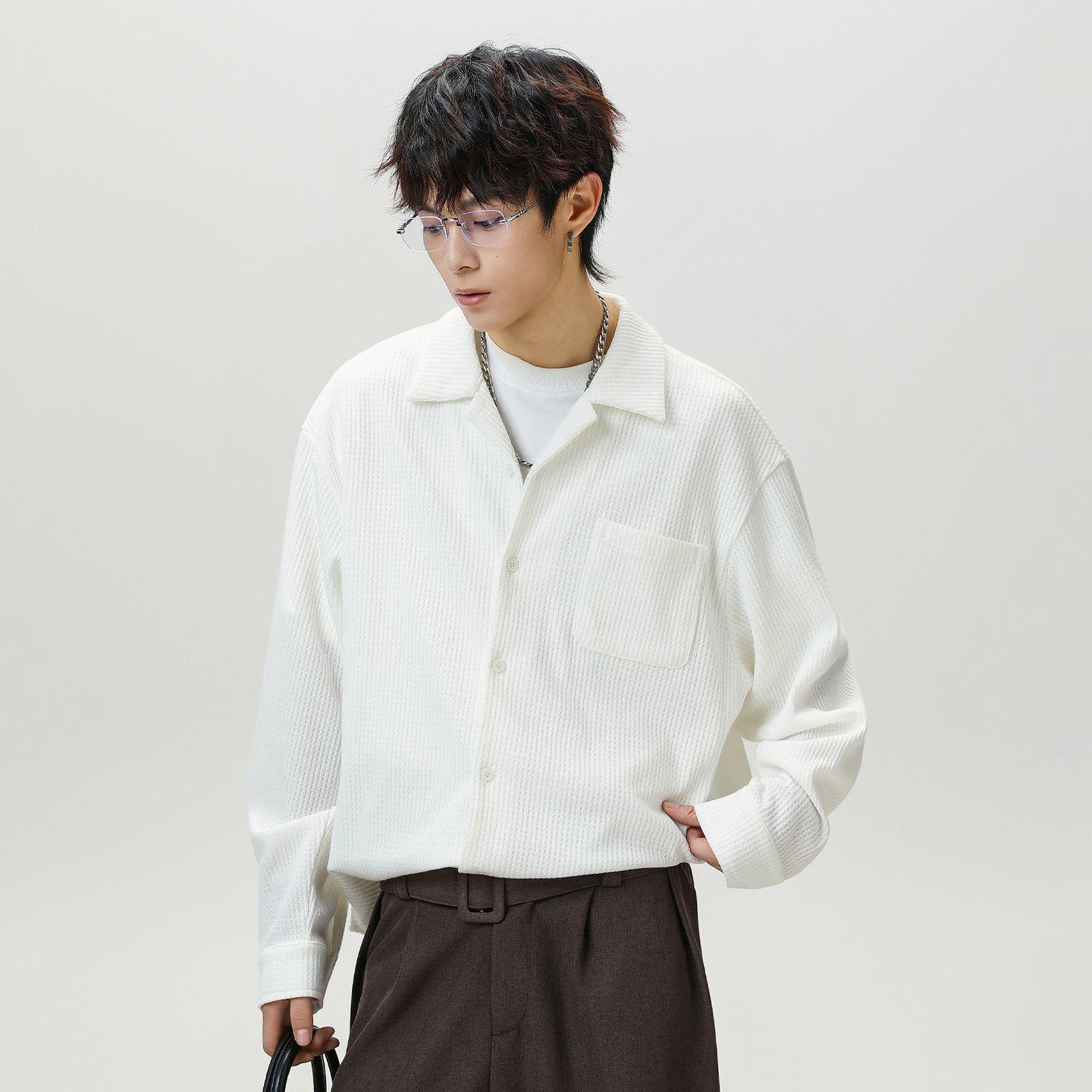 パイルタッチ オープンカラーシャツ