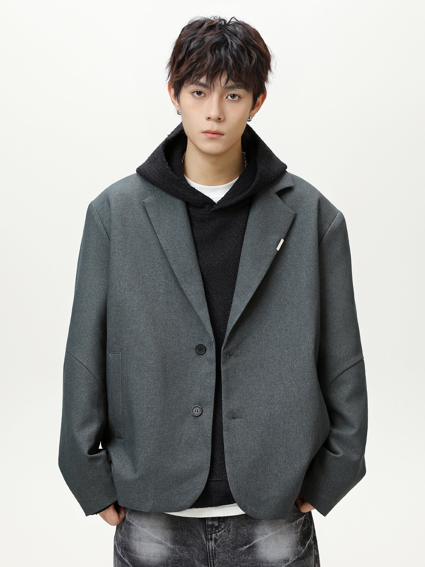 ボクシー2ボタンジャケット