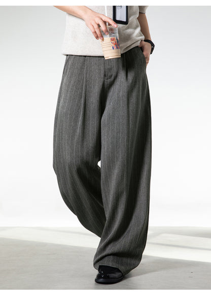 ピンストライプ・ワイドタックスラックス