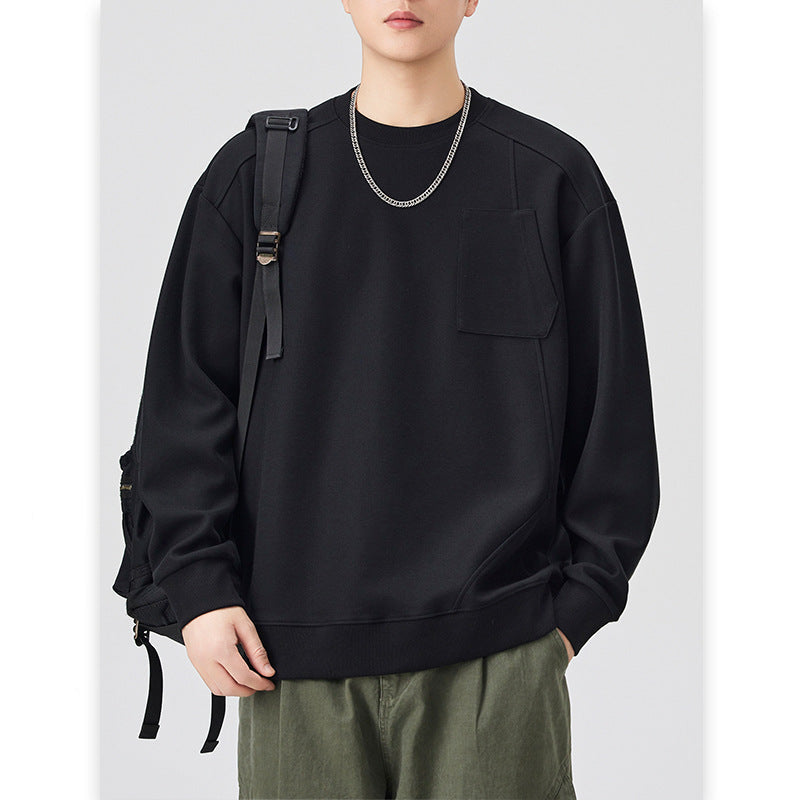 パネルドポケット クルーネックスウェット