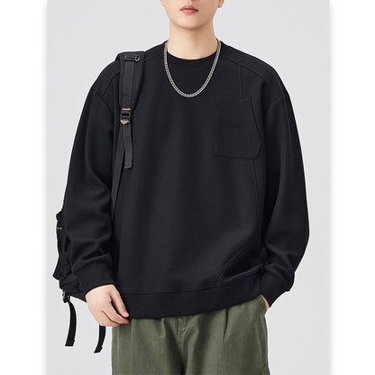 パネルドポケット クルーネックスウェット