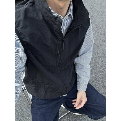 スタンドカラージップベスト