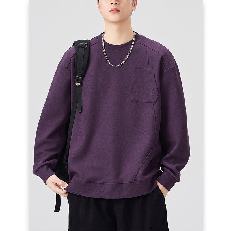 パネルドポケット クルーネックスウェット