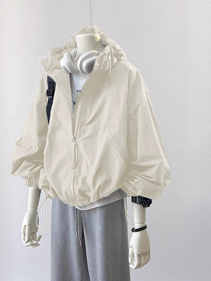 スタンドフード ジップウィンドブレーカー