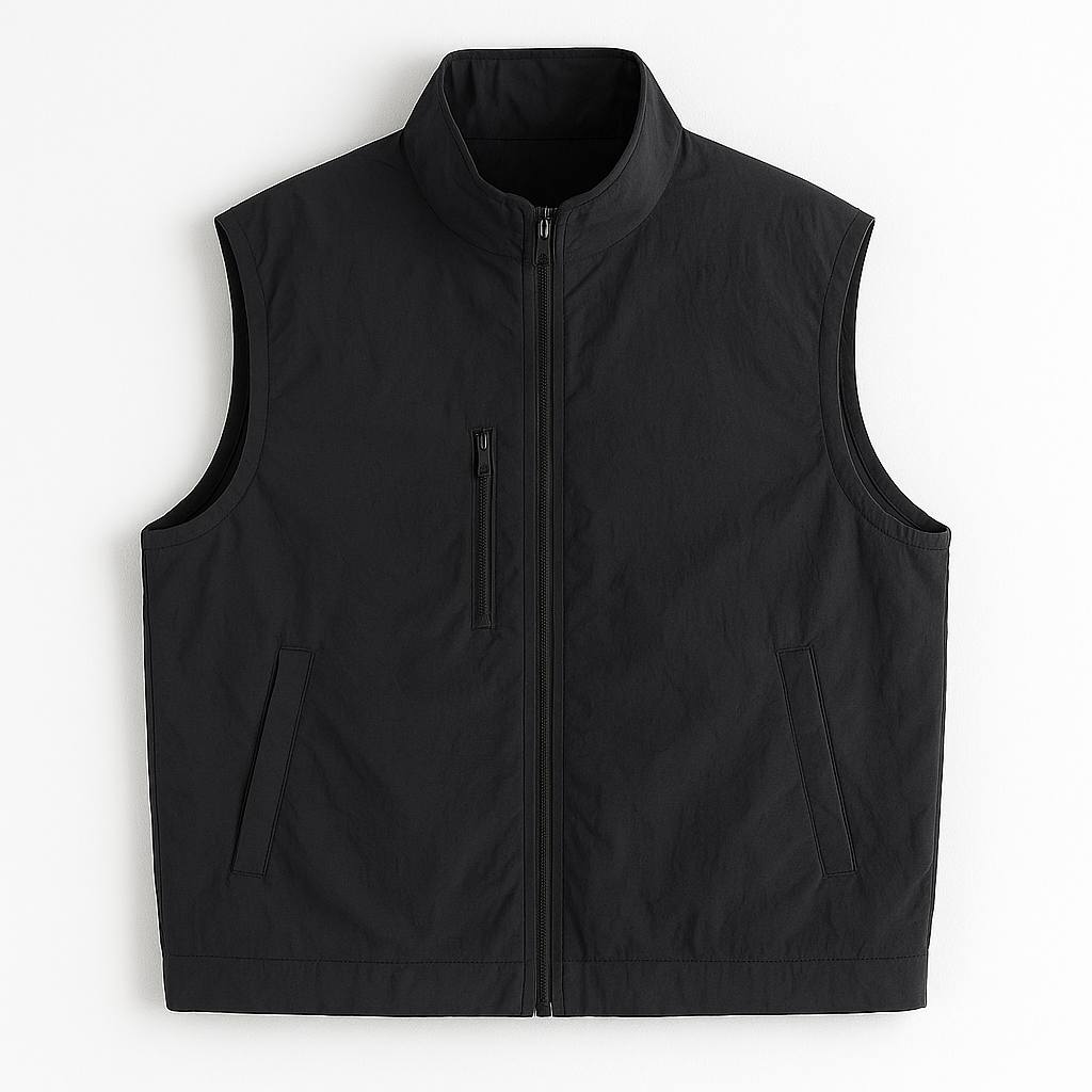 スタンドカラージップベスト