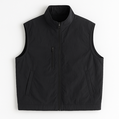 スタンドカラージップベスト