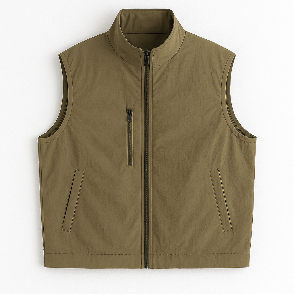 スタンドカラージップベスト